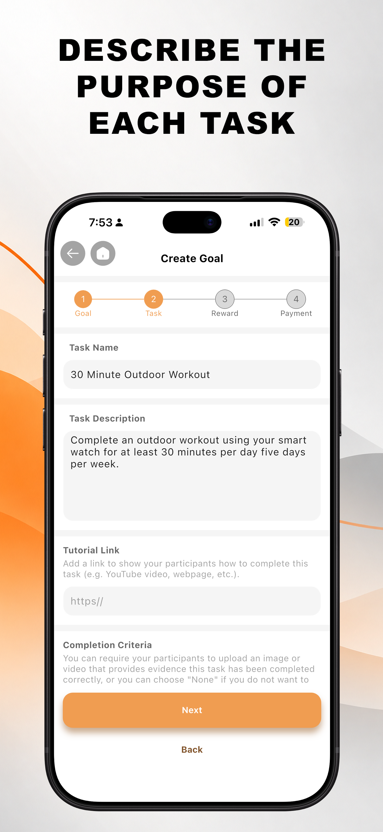 Create goal step 9